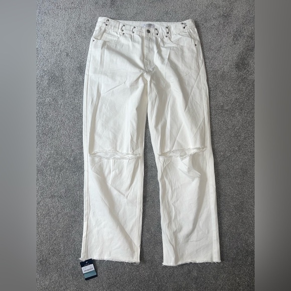 NWT Storets Vera Slash White denim Cutout Jeans baggy boyfriend oversized S M - Picture 15 of 15